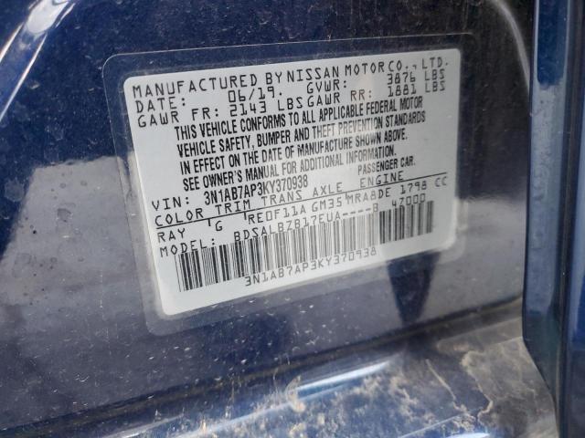 Photo 12 VIN: 3N1AB7AP3KY370938 - NISSAN SENTRA 