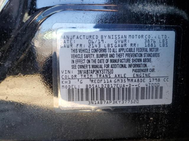 Photo 9 VIN: 3N1AB7AP3KY377520 - NISSAN SENTRA S 