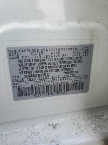 Photo 12 VIN: 3N1AB7AP3KY383107 - NISSAN SENTRA S 