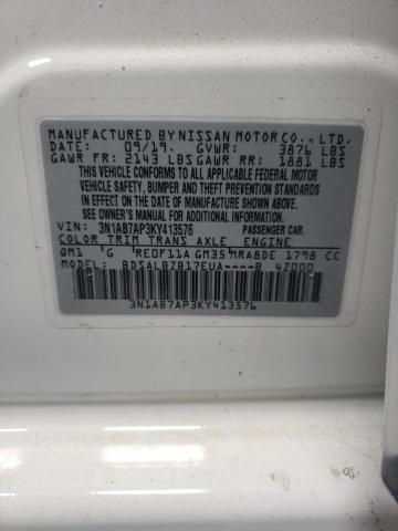 Photo 11 VIN: 3N1AB7AP3KY413576 - NISSAN SENTRA S 