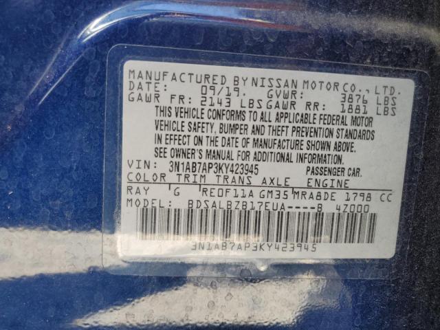 Photo 11 VIN: 3N1AB7AP3KY423945 - NISSAN SENTRA 