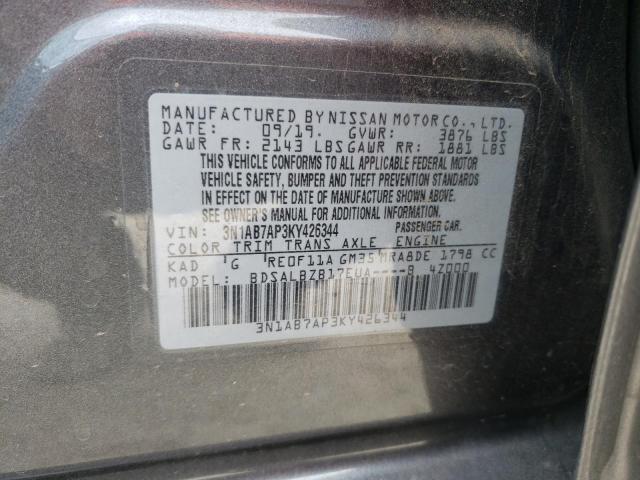 Photo 11 VIN: 3N1AB7AP3KY426344 - NISSAN SENTRA S 