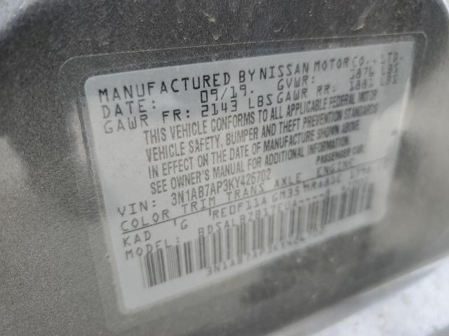 Photo 12 VIN: 3N1AB7AP3KY426702 - NISSAN SENTRA 