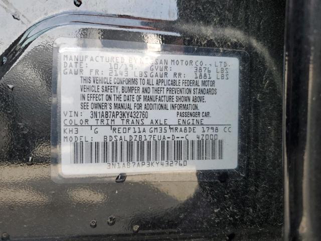 Photo 11 VIN: 3N1AB7AP3KY432760 - NISSAN SENTRA S 