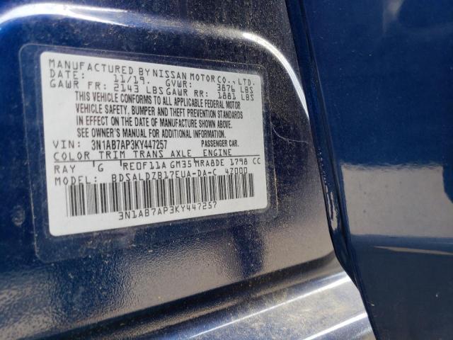 Photo 11 VIN: 3N1AB7AP3KY447257 - NISSAN SENTRA S 