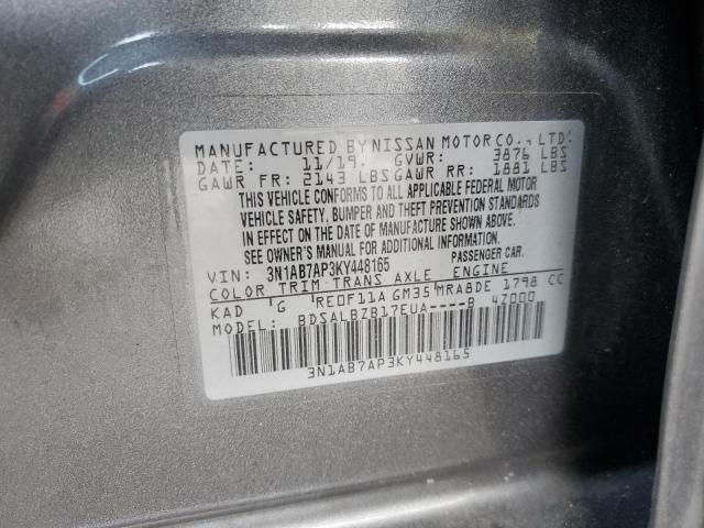 Photo 11 VIN: 3N1AB7AP3KY448165 - NISSAN SENTRA S 