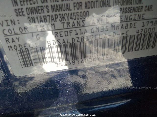 Photo 8 VIN: 3N1AB7AP3KY455990 - NISSAN SENTRA 