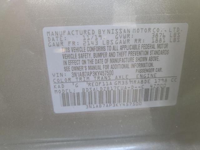 Photo 11 VIN: 3N1AB7AP3KY457500 - NISSAN SENTRA 