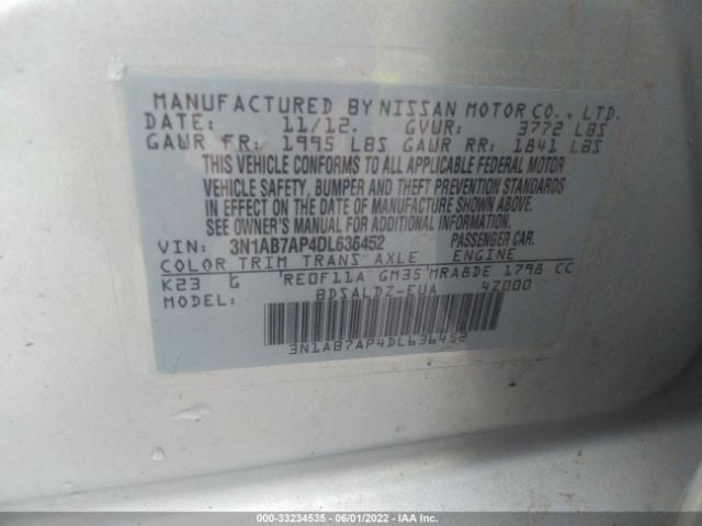 Photo 8 VIN: 3N1AB7AP4DL636452 - NISSAN SENTRA 