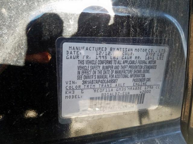 Photo 9 VIN: 3N1AB7AP4DL649587 - NISSAN SENTRA S 