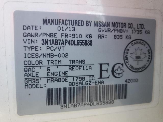 Photo 11 VIN: 3N1AB7AP4DL655888 - NISSAN SENTRA S 