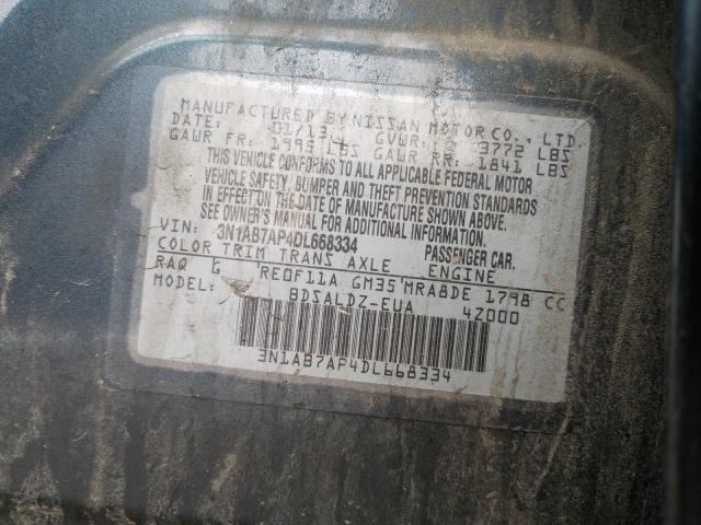 Photo 9 VIN: 3N1AB7AP4DL668334 - NISSAN SENTRA S 