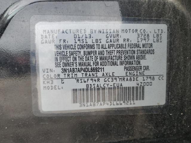 Photo 11 VIN: 3N1AB7AP4DL669211 - NISSAN SENTRA S 