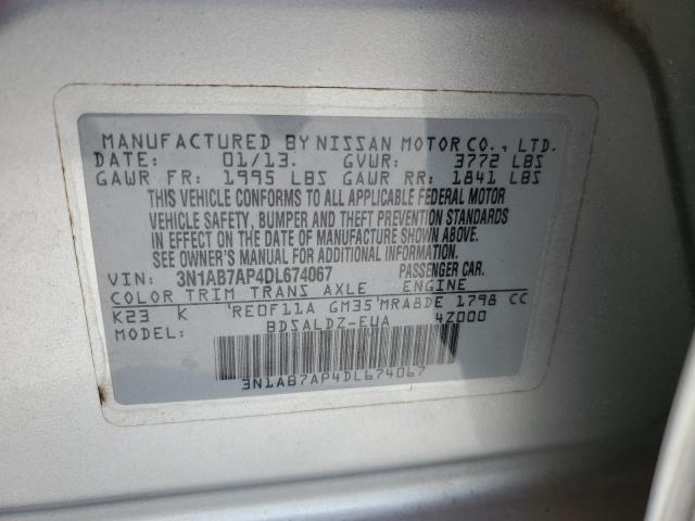 Photo 12 VIN: 3N1AB7AP4DL674067 - NISSAN SENTRA 