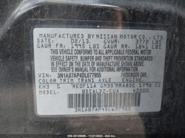 Photo 8 VIN: 3N1AB7AP4DL677955 - NISSAN SENTRA 