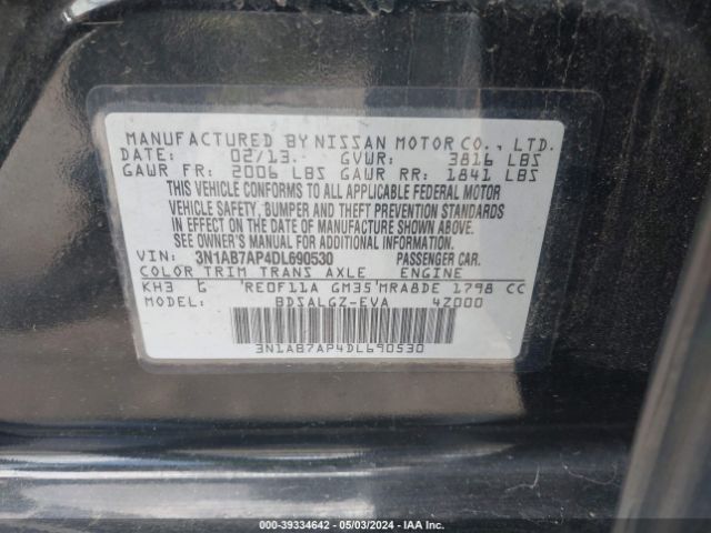 Photo 8 VIN: 3N1AB7AP4DL690530 - NISSAN SENTRA 