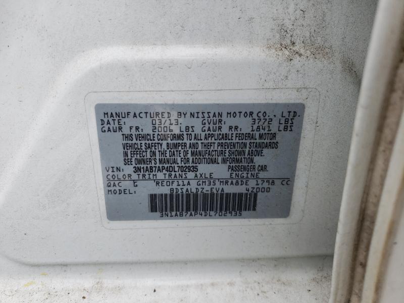 Photo 9 VIN: 3N1AB7AP4DL702935 - NISSAN SENTRA S 