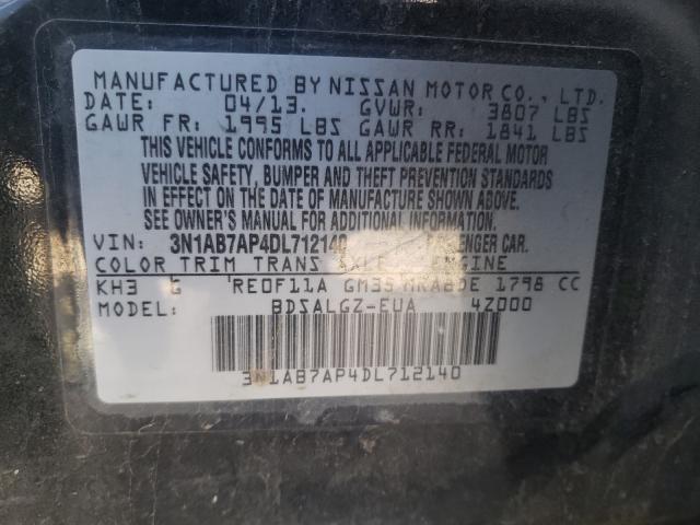 Photo 9 VIN: 3N1AB7AP4DL712140 - NISSAN SENTRA S 