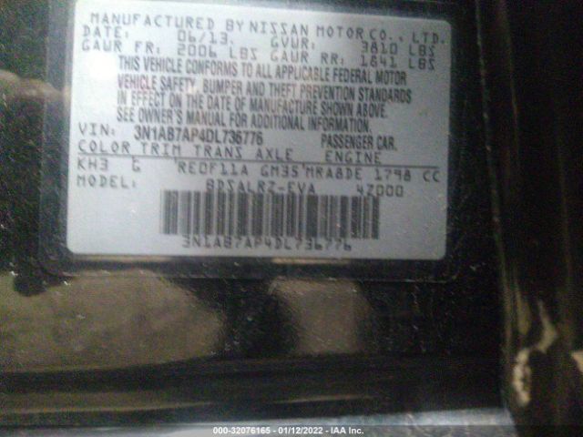 Photo 8 VIN: 3N1AB7AP4DL736776 - NISSAN SENTRA 