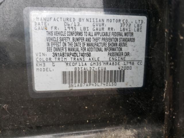 Photo 9 VIN: 3N1AB7AP4DL740150 - NISSAN SENTRA S 