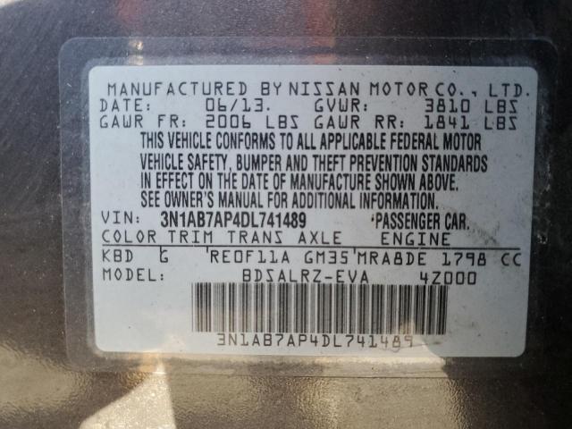 Photo 12 VIN: 3N1AB7AP4DL741489 - NISSAN SENTRA S 