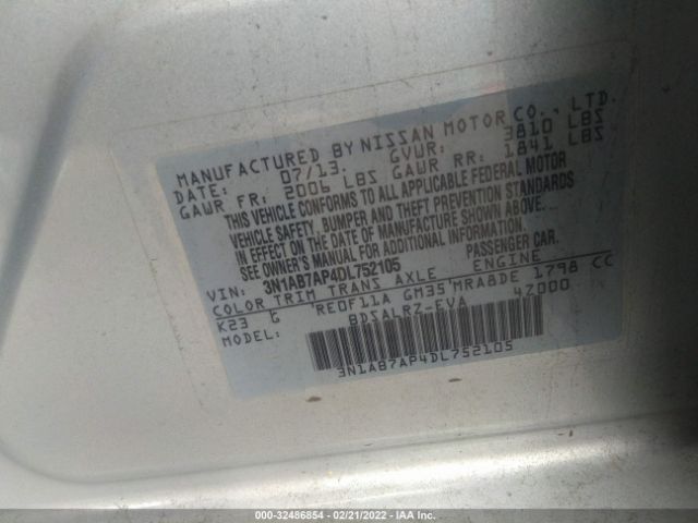 Photo 8 VIN: 3N1AB7AP4DL752105 - NISSAN SENTRA 