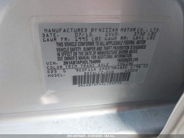 Photo 8 VIN: 3N1AB7AP4DL754095 - NISSAN SENTRA 