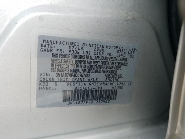 Photo 9 VIN: 3N1AB7AP4DL757482 - NISSAN SENTRA S 