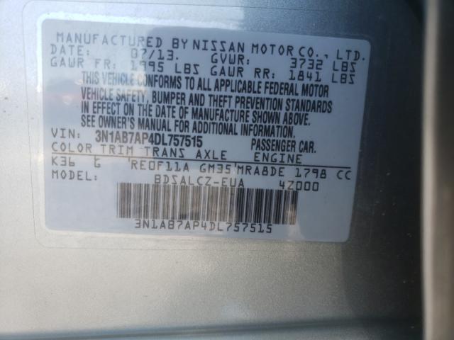 Photo 9 VIN: 3N1AB7AP4DL757515 - NISSAN SENTRA 