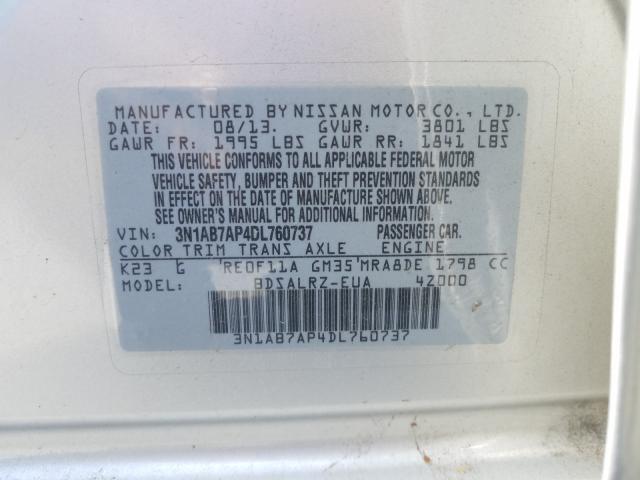 Photo 9 VIN: 3N1AB7AP4DL760737 - NISSAN SENTRA 