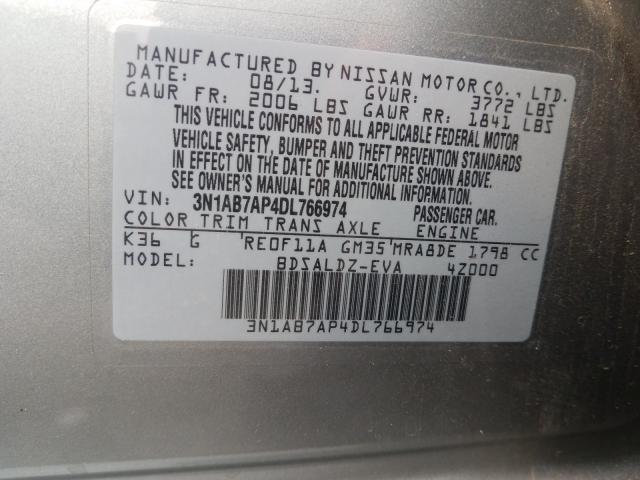 Photo 9 VIN: 3N1AB7AP4DL766974 - NISSAN SENTRA 