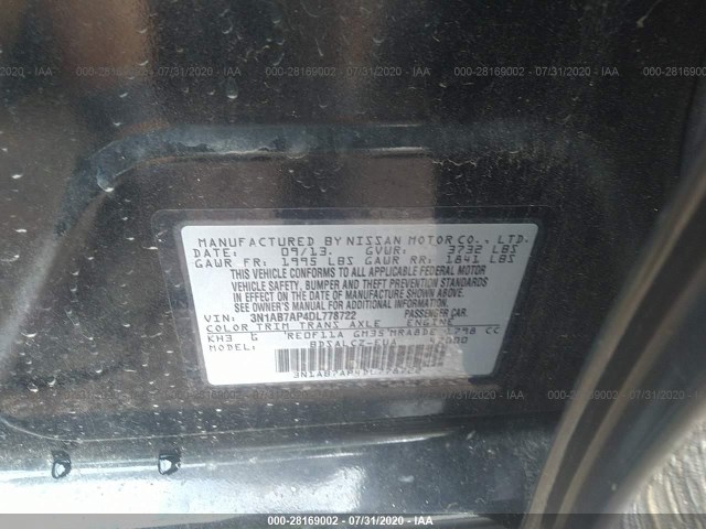 Photo 8 VIN: 3N1AB7AP4DL778722 - NISSAN SENTRA 