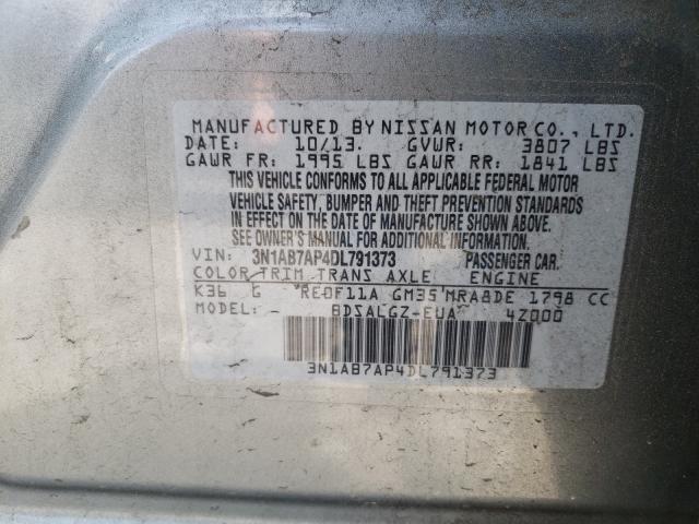 Photo 9 VIN: 3N1AB7AP4DL791373 - NISSAN SENTRA S 