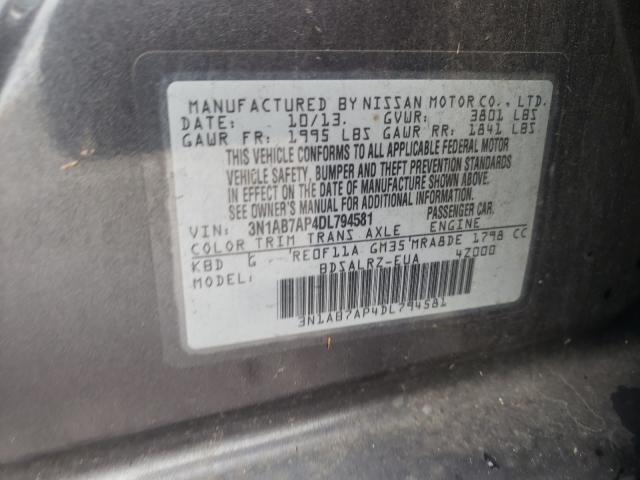 Photo 9 VIN: 3N1AB7AP4DL794581 - NISSAN SENTRA S 