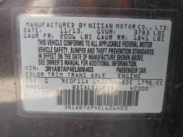 Photo 12 VIN: 3N1AB7AP4EL606403 - NISSAN SENTRA S 