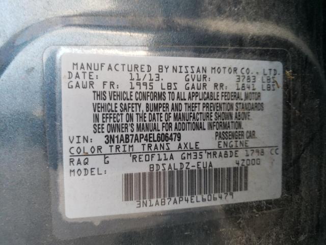 Photo 9 VIN: 3N1AB7AP4EL606479 - NISSAN SENTRA S 