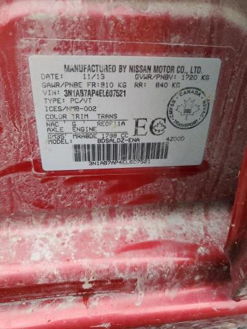 Photo 11 VIN: 3N1AB7AP4EL607521 - NISSAN SENTRA S 