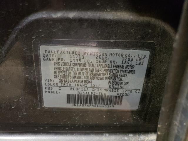 Photo 9 VIN: 3N1AB7AP4EL615344 - NISSAN SENTRA S 