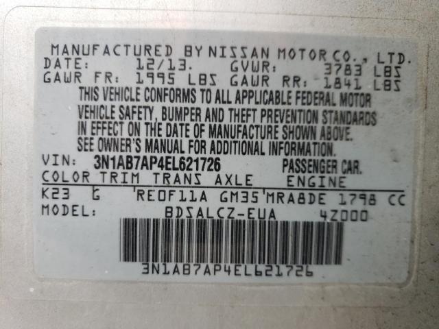 Photo 11 VIN: 3N1AB7AP4EL621726 - NISSAN SENTRA 