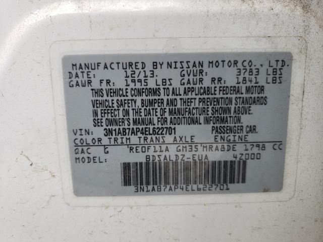 Photo 9 VIN: 3N1AB7AP4EL622701 - NISSAN SENTRA S 