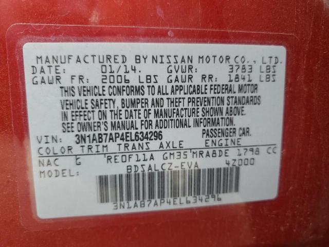 Photo 12 VIN: 3N1AB7AP4EL634296 - NISSAN SENTRA 