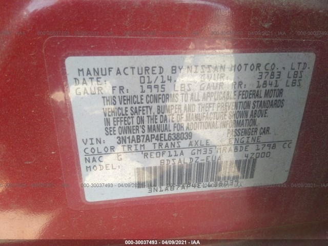 Photo 8 VIN: 3N1AB7AP4EL638039 - NISSAN SENTRA 