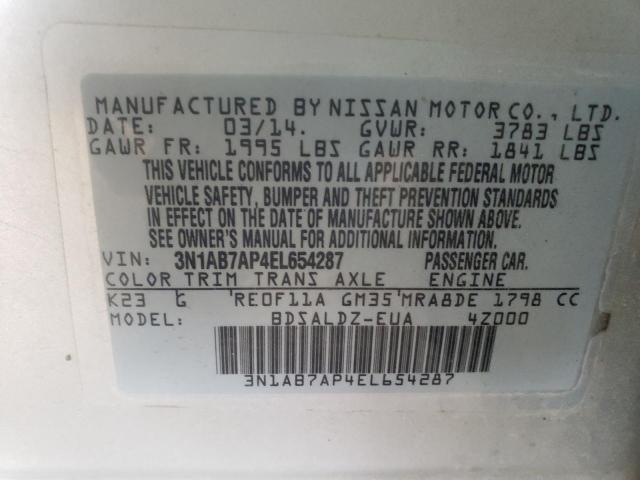 Photo 9 VIN: 3N1AB7AP4EL654287 - NISSAN SENTRA S 