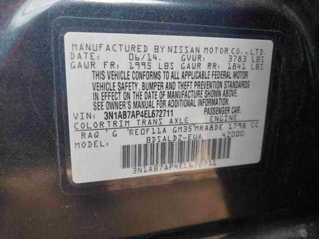 Photo 11 VIN: 3N1AB7AP4EL672711 - NISSAN SENTRA S 