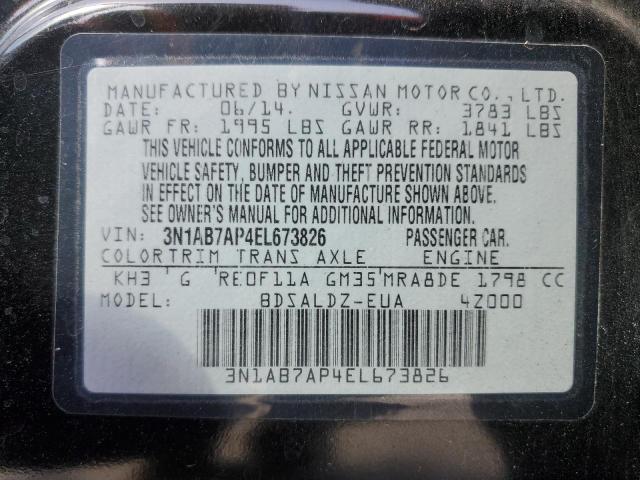 Photo 11 VIN: 3N1AB7AP4EL673826 - NISSAN SENTRA S 