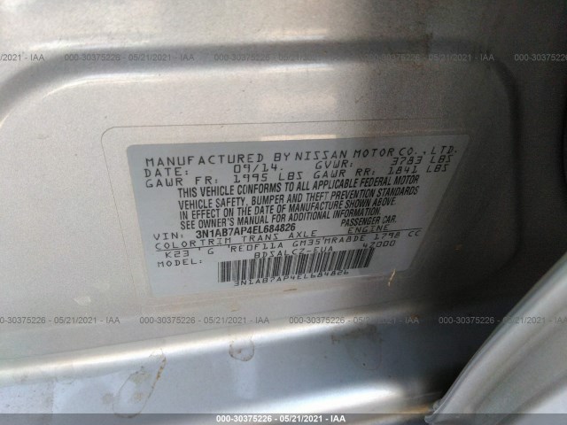 Photo 8 VIN: 3N1AB7AP4EL684826 - NISSAN SENTRA 