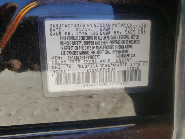 Photo 9 VIN: 3N1AB7AP4EY203377 - NISSAN SENTRA S 