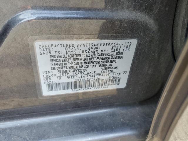 Photo 9 VIN: 3N1AB7AP4EY225105 - NISSAN SENTRA S 