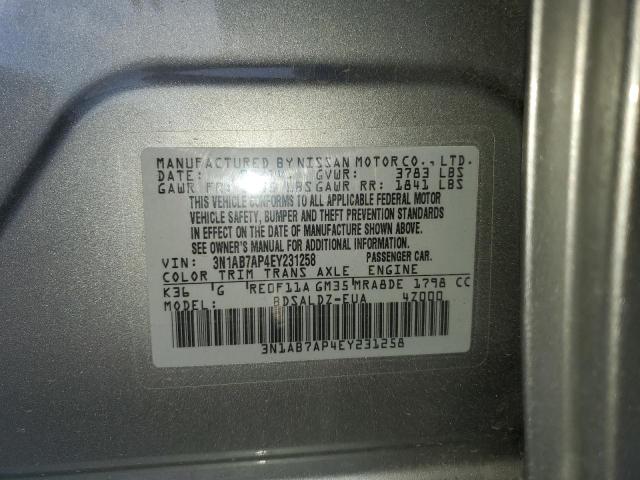 Photo 12 VIN: 3N1AB7AP4EY231258 - NISSAN SENTRA S 