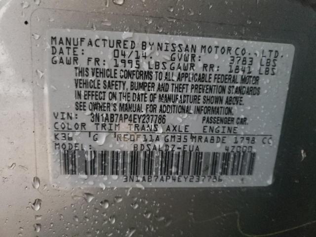 Photo 11 VIN: 3N1AB7AP4EY237786 - NISSAN SENTRA S 